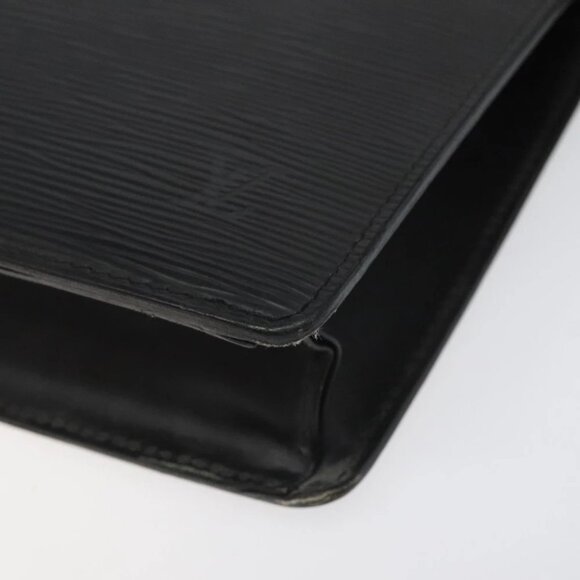 LOUIS VUITTON Epi Pochette Homme Clutch Bag Black Noir M52522 LV Auth 113778 - Picture 5 of 16